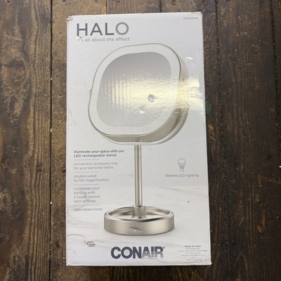 Conair HALO LED Double-Sided 1x/10x Vanity Mirror Opened Box