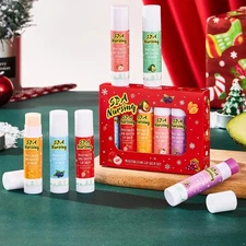 6Pcs Fruit Flavored Lip Balm Set – Hydrating Lip Care, Gift Box for Dry Lips