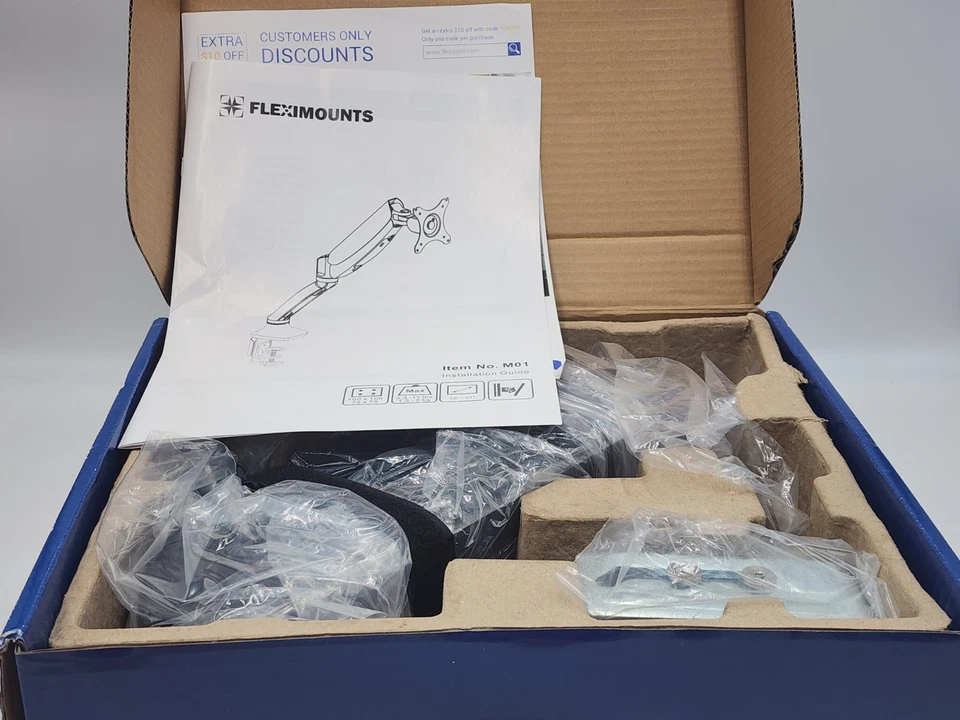 Fleximount Single Monitor Arm Desk Mount 10"-27" Model M01 - Image 2 of 4