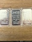 (RARE Lot of 3 consecutive serial #) 1 oz .999 Bars Total 3 oz Silver