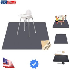 Baby Splat Mat for Under High Chair, 60 x 60 Inch Splash Mat, Waterproof and ...
