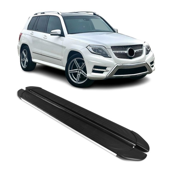 Trittbretter Seitenschweller FüR Mercedes Glk X204 2010-2015 Alu Schwarz Grau-image