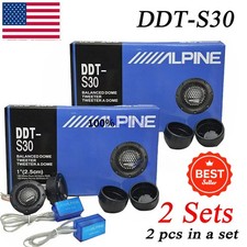 Pair Alpine DDT-S30 360W 2.5CM 1" Soft Dome Balanced Car Audio Speakers Tweeters