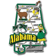 Alabama Jumbo State Magnet by Classic Magnets