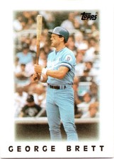 George Brett 1986 Topps Major League Leaders Minis #18 Kansas City Royals
