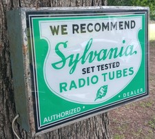 Vintage Radio Tube Sign - Vintage Tube Radio Sign with Lights