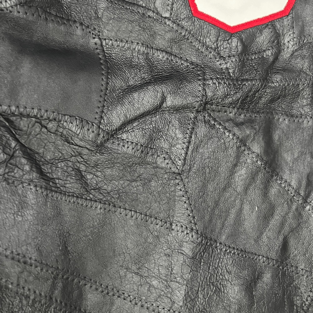 Vintage Ashburn Soft Patchwork Leather Biker Ridi… - image 6