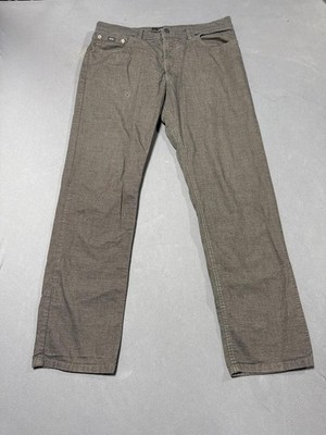 BRAX Feel Good Pants Cooper Fancy Jeans Men s 36X32 Gray Knit 5-Pocket Stretch