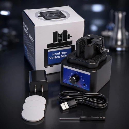Electric Vortex Mixer 1800 RPM Brushless Motor Hands-Free Clamps Adjust Speed image 7
