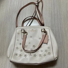 COACH Flower Punching Shoulder Bag Handbag