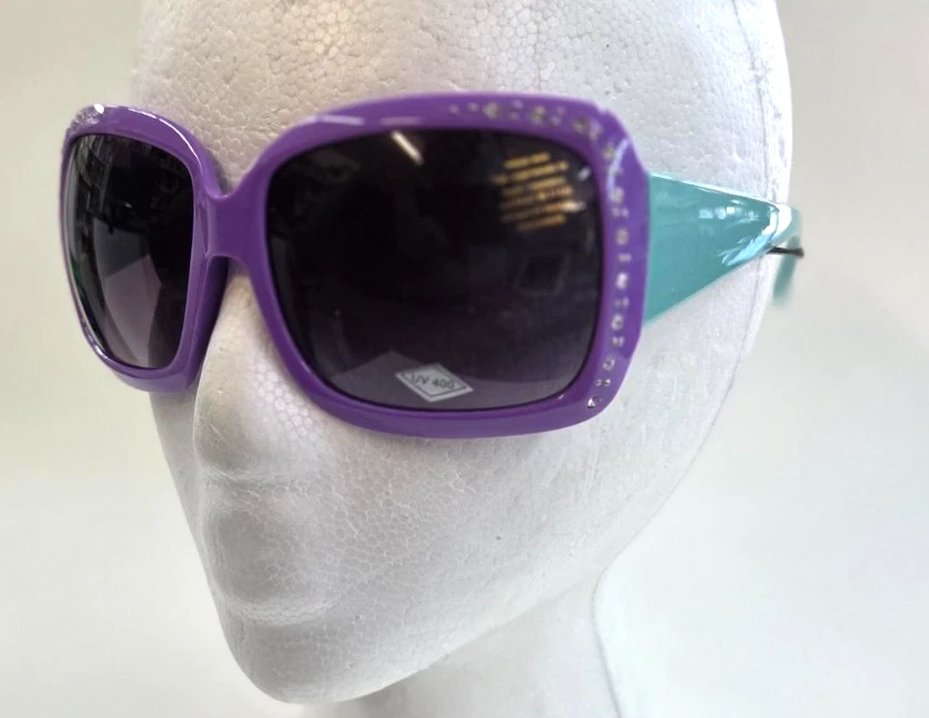 Purple Plastic 1980s Vintage Sunglasses for sale | eBay display picture 2