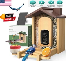 Smart Bird Feeder with Camera for Outdoor Solar Powered Smart Bird House