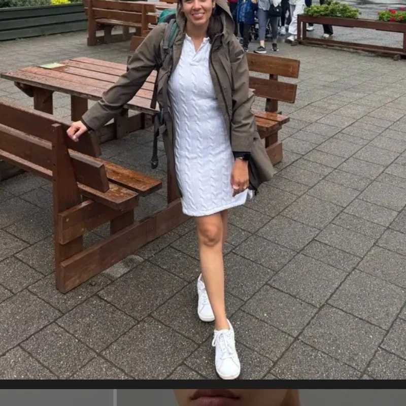 Polo Ralph Lauren White Polo Mini Dress LARGE Cable Knit Tennis Designer $228 - Image 4 of 4