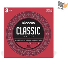 Nylon Classical Guitar Strings Set 6-String Normal Tension Pack of 3