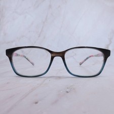 Vera Bradley Grace Eyeglasses Superbloom Teal Brown Floral Frames 53-15-135 SBM