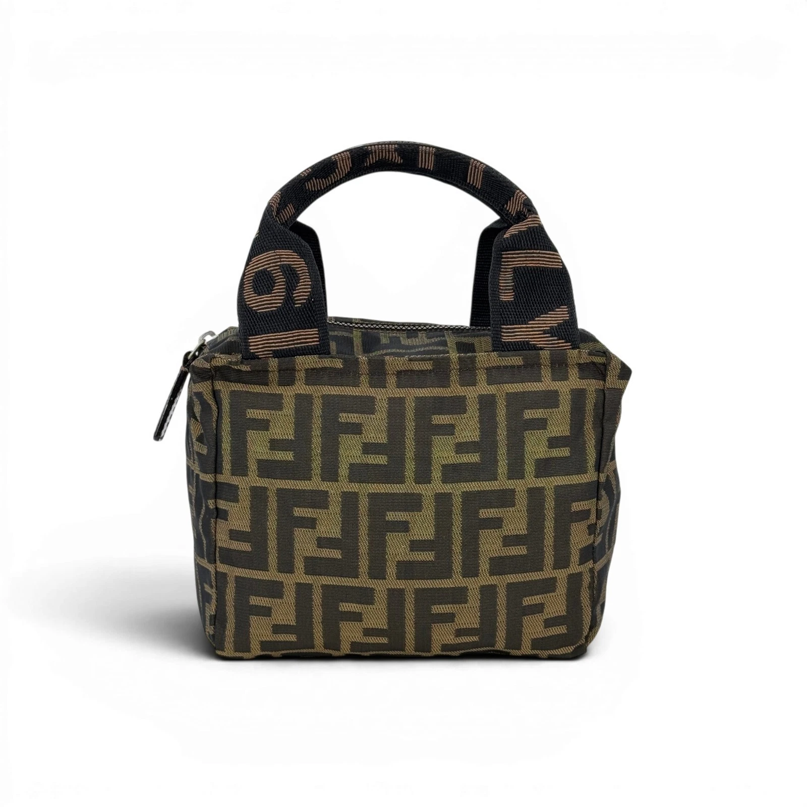 Fendi — Auth FENDI Zucca Nylon Ladies Handbag KC988