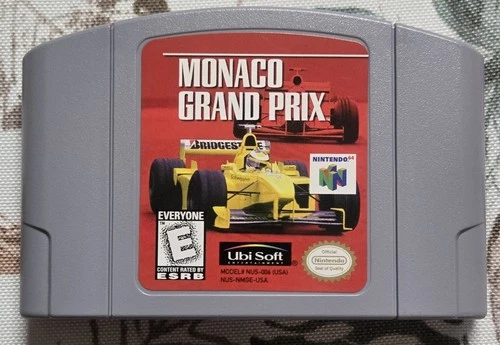 Pre-owned Nintendo 64 Monaco Grand Prix N64. Great Condition, Made In Japan.