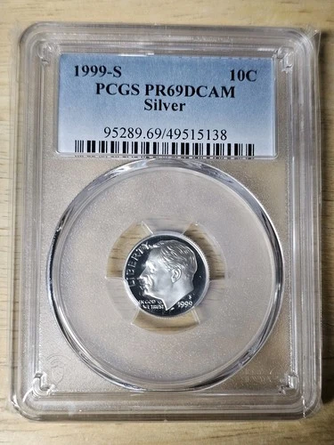 1999-S Silver Proof Roosevelt Dime PCGS PR-69 DCAM.