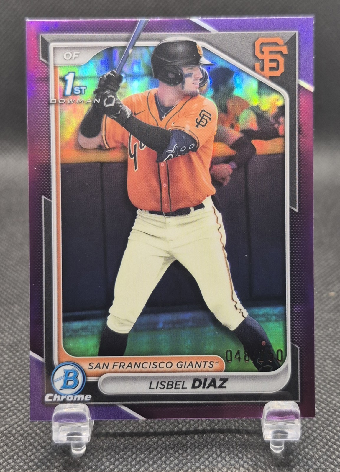 2024 Bowman Chrome Prospects Purple Refractor /250 Lisbel Diaz #BCP-194