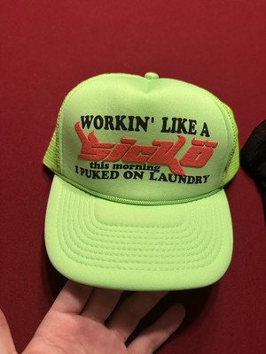 Sicko Workin Like A Trucker Hat Neon Green Brand New With Tags OS