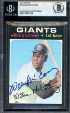 Willie McCovey Beckett BAS Signed 1971 Topps Autograph