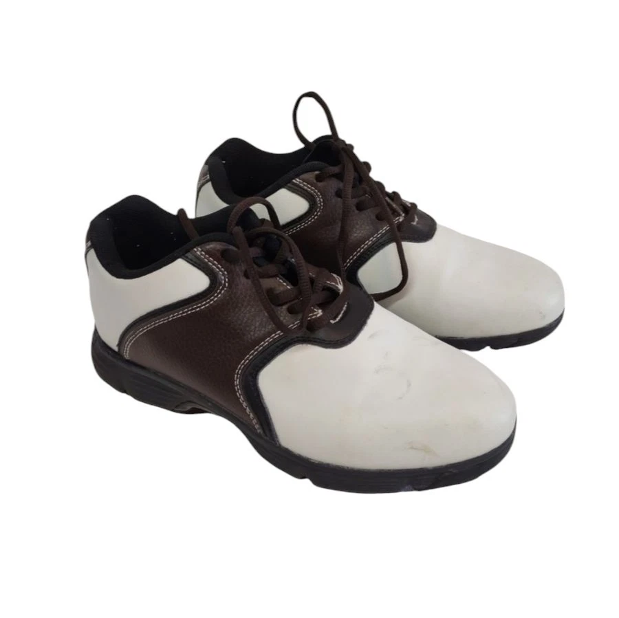 Wilson Ultra Golf Shoes Men\'s Size 7 D Scorpion Cleats brown white leather Wilson Upper Leather Golf Shoes for Men for sale | eBay main image 3