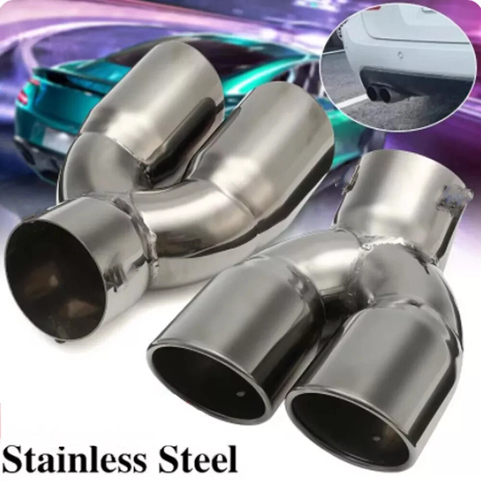 Punta de silenciador doble salida acero inoxidable para Mercedes Benz Clase S S500 S430 Foto 4 de 4