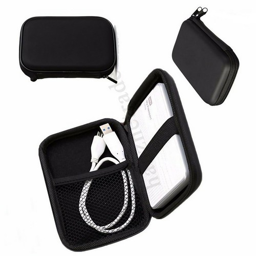 Black WD Drive Case HDD Pouch Bag Seagate Zipper Protection 2.5" Disk Hard For - Afbeelding 2 van 6