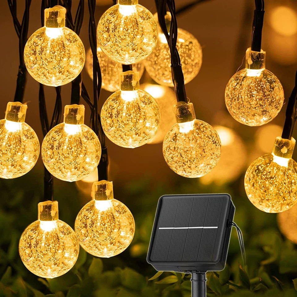 Solar String Lights Outdoor 30Led 20Ft Bigger Crystal Light For Garden Christmas - Image 2 of 4