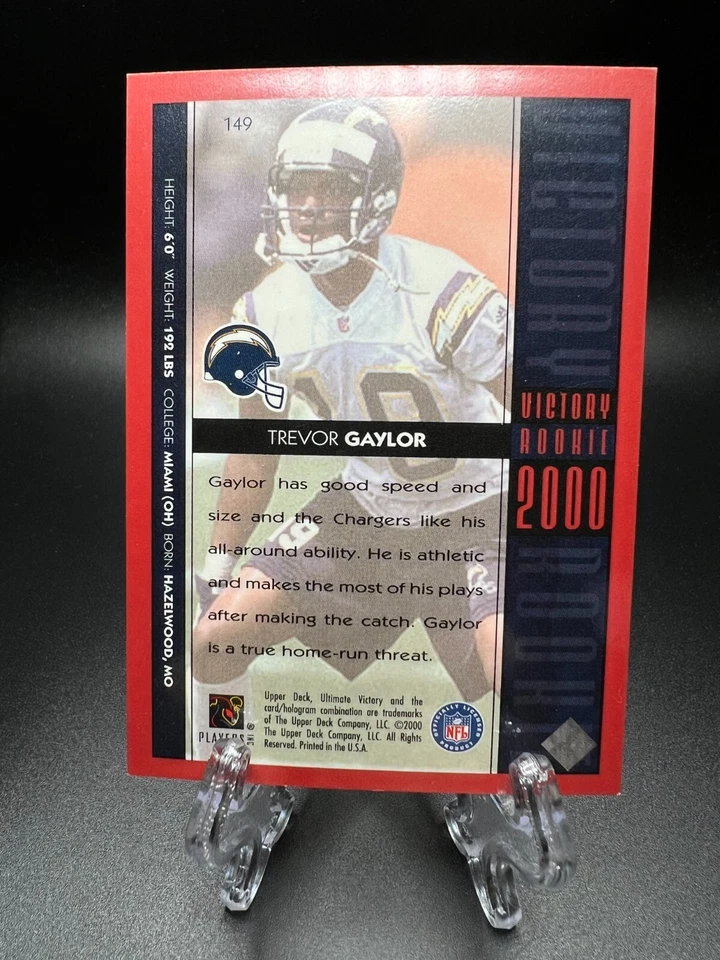 2000 Upper Deck Ultimate Victory - #149 Trevor Gaylor /2000 (RC) Chargers - Image 2 of 2