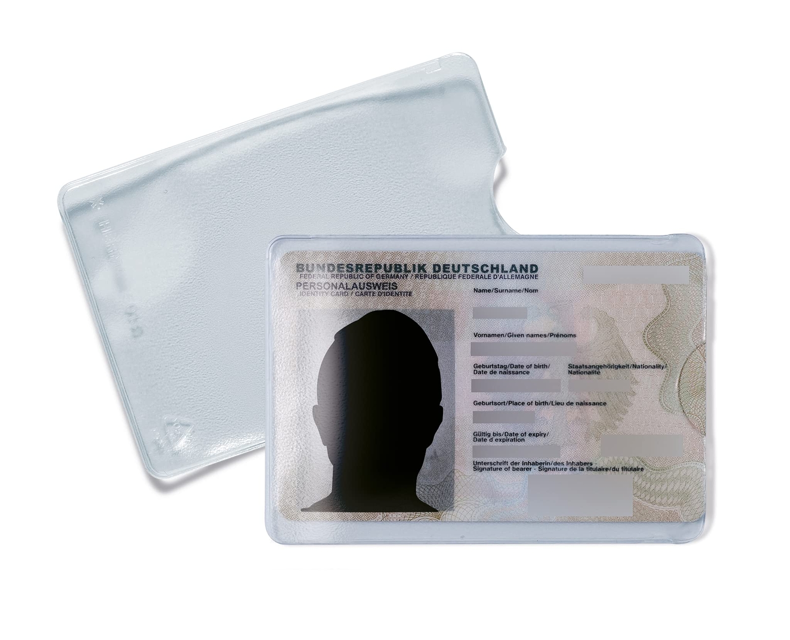 Herma 1325 Transparent ID Holder, 10 Card Sleeves, ID Holder for Protection for