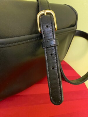 Coach Vintage 9954 Black Leather Prairie Bag Crossbody Shoulder