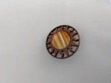 Round Equator  Plastic Button - 7/8 inch - Dill Buttons    