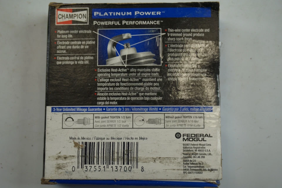 Champion 3322 PACK DE 4 BUJÍAS NUEVAS NOS Foto 4 de 4