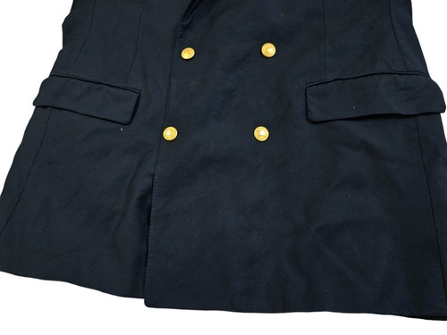 HOT VTG Men BURBERRYS STOCKWOOD DOUBLE BREAST GOLD BUTTONS WOOL NAVY BLAZER 44 L - Picture 10 of 15