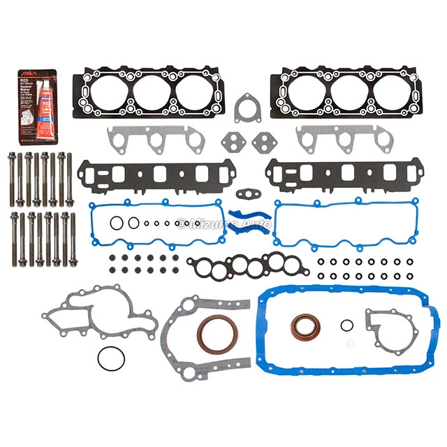 Full Gasket Set Head Bolts Fit 91-95 3.0L Ford Mercury OHV VIN U 1 - Image 2 of 4