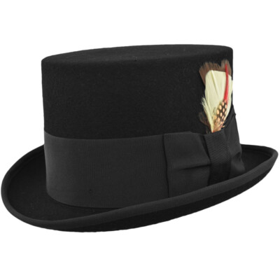 Cappello a Cilindro mezza tuba lana Stovepipe Western