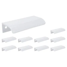 Tsnamay 10Pcs 3.15" White Arc Surface PullWhite Edge Pulls Furniture Drawer H...
