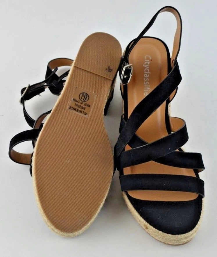 City Classified Wedge Heels 6½ Black Suede Casual  - Image 3 of 4