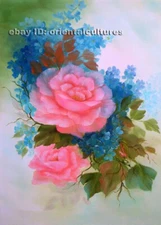 Chinese 100% real natural silk thread,su hand embroidery kits:flower 11"