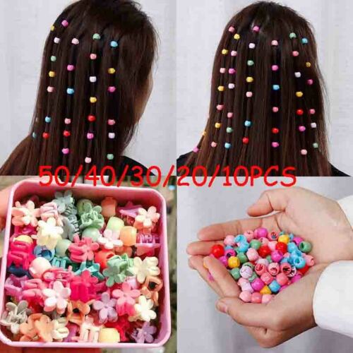 Mini Hair Claw Clips For Womens Girls Cute Candy Colors Beads Headwear√ - Picture 1 of 20