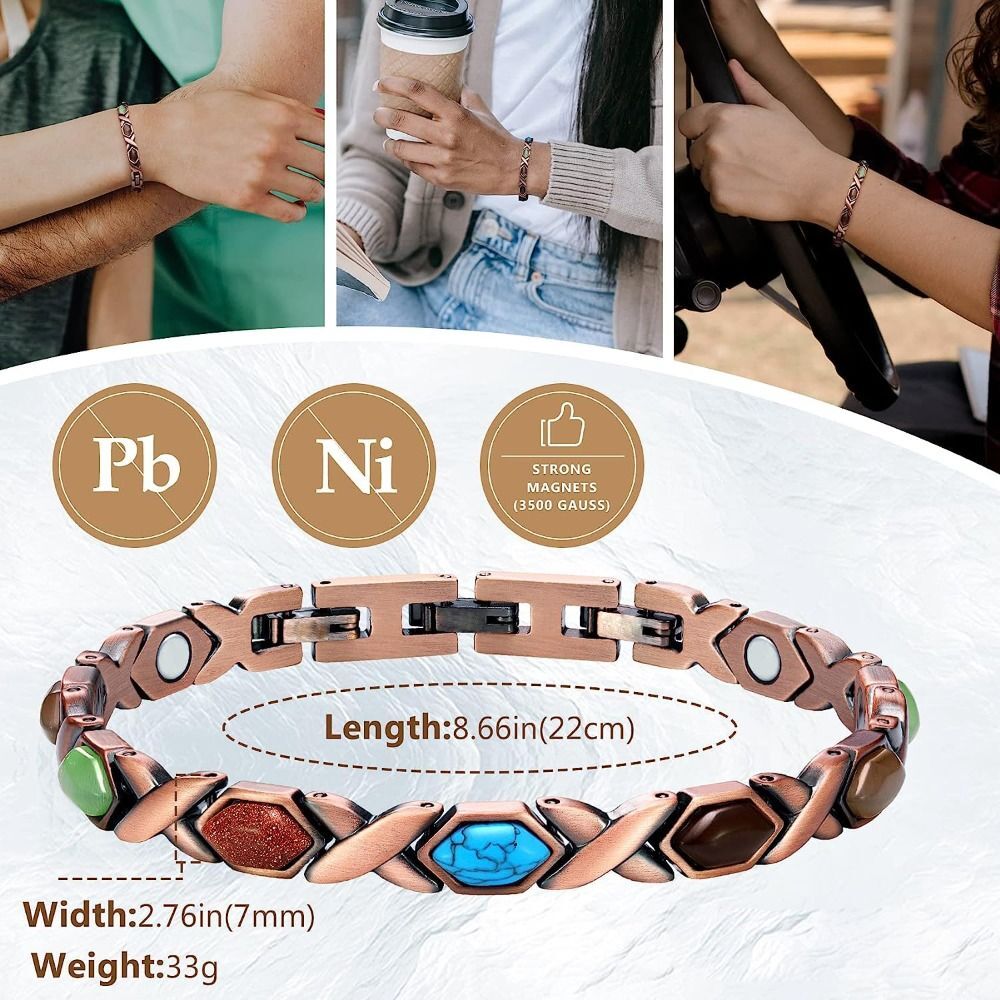 Turquoise Natural Turquoise Bracelets Copper Bracelet for