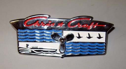 競艇プレート 1950's 1960's CHRIS CRAFT BOAT DASH PROPELLER PLATE EMBLEM NEW 04