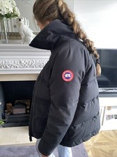 Women’s Black Canada Goose Chelsea Parka Heritage Coat Small No Hood