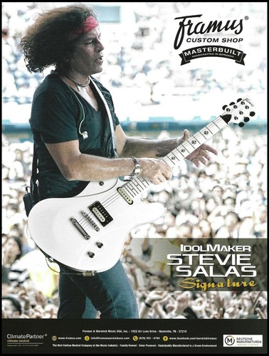 Stevie Salas Signature Framus Idolmaker Guitar 2018 advertisement 8x11 ad print
