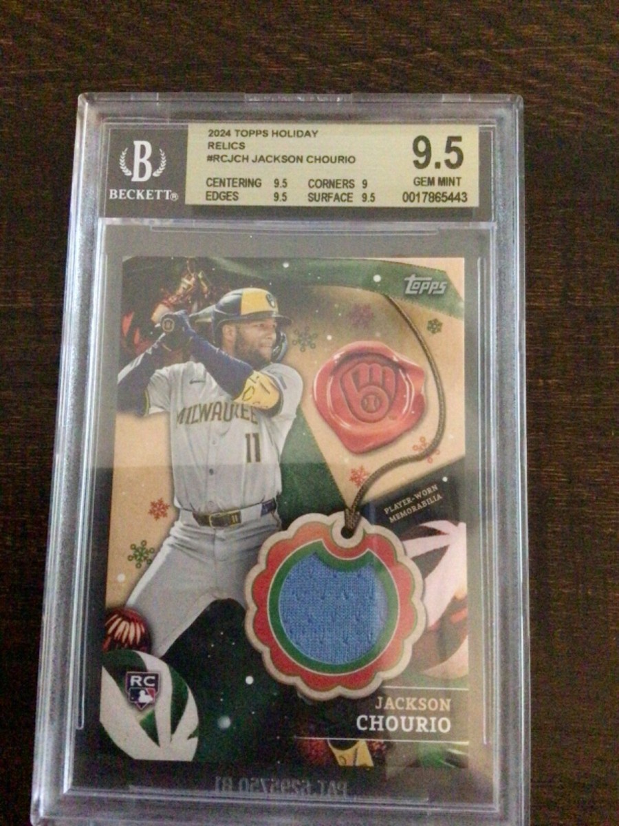 2024 Topps Holiday - Relics Jackson Chourio #RC-JCH (MEM, RC