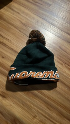 Supreme New Era Script Cuff Beanie Dark Green FW19