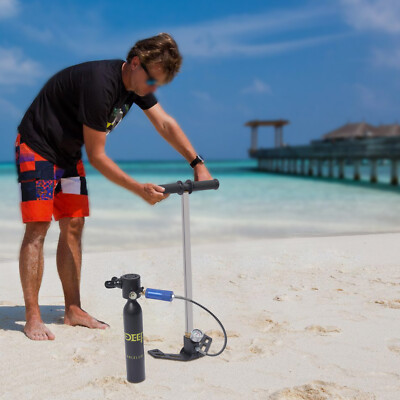 #ad 0.5L Mini Scuba Oxygen Diving Equipment Air Tanks High pressure Pump Underwater $141.98