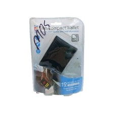 SLIM COMPACT WALLET WITH RFID BLOCKING HOLDS 12 CARDS  CASH Open Packaging