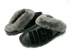UGG COQUETTE SPARKLE WOMEN SLIPPERS SUEDE BLACK US 5 /UK 3 /EU 36 /JP 22